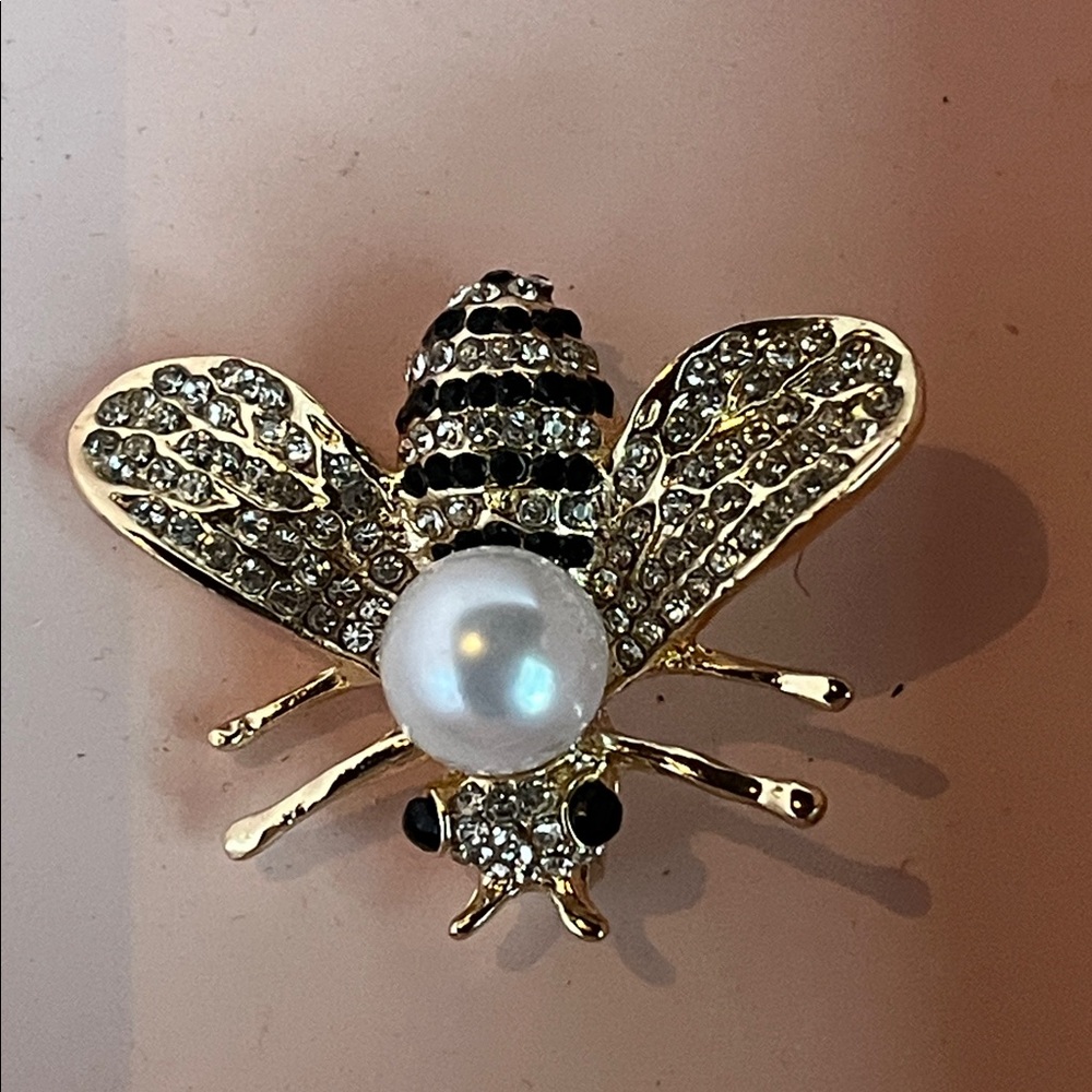Gold Bee Brooch NWT